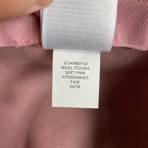 Gap Hat Womens Sz M /L Mauve Pink Wool Wide‎ Brim Fedora - Picture 5 of 5